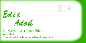 edit adok business card